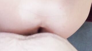 Unattractive older woman with tiny hooters point of view