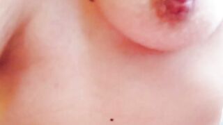 Unattractive older woman with tiny hooters point of view