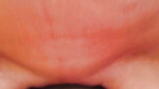 Unattractive older woman with tiny hooters point of view
