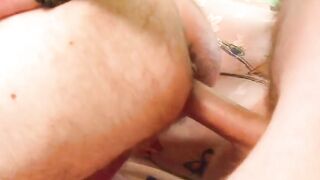 Slim gays with unshaved assholes having anal sex