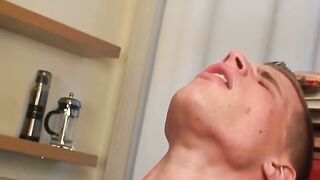 Gorgeous Max shoots a huge load after getting an amazing sloppy blowjob by adorable S