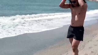 Adorable Phillipine jock tugs his throbbing cock during an interview