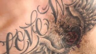 Bearded hottie Cesar Xes loves making Zaddy gag on his dick over and over again