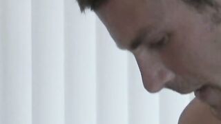 Johnny and Matt have their dicks sucked by a cute blonde girl in a threesome
