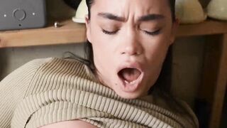 Lustful Latina Angelina Moon helps her gardener blow off some steam
