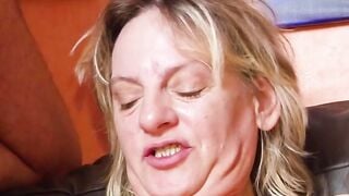 Mature woman next door persuaded to have an MMF three-way