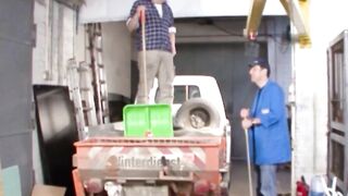 Crazy family sex at work with 18 yo