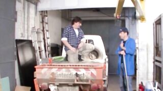 Crazy family sex at work with 18 yo