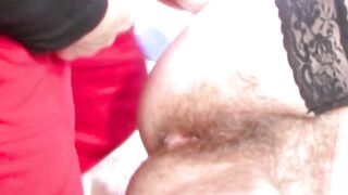 Older unshaved secretary plowed at work