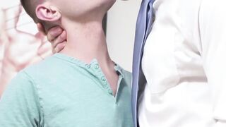 FunsizePorn.com - Tiny Tom Bentley have no choice but to watch his ass get drilled by