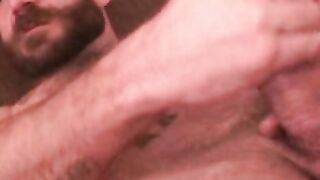 Hunky tattooed and muscular amateur masturbates and cums