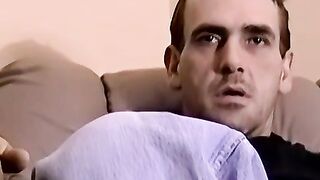 Gay amateur has black guy blowing him while jerking off