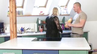 Lonely MILF next door seduces young dude