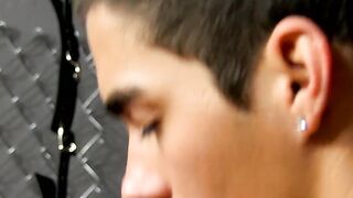 Young latino Malachy Luciano fucks dildo and cums solo