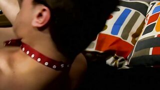 Nerdy guy with glasses sucked off before bareback sex