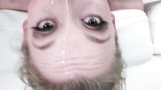 Cock sucking and rough throat fucking with babe Athena Rayne