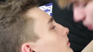 Hot teen James Stirling moans from pleasure during raw fuck