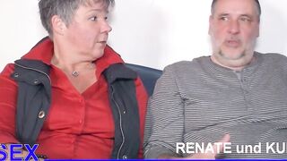 Real German lovers next door at the casting