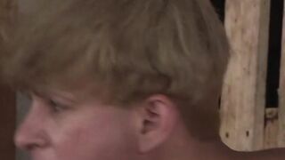 Guy whips and flogs young guy in an old vs young session