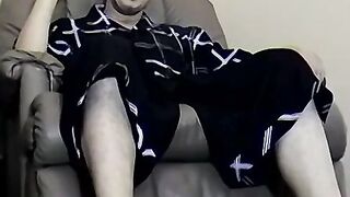 Young straight amateur jerks off solo after and interview