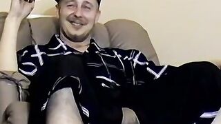 Young straight amateur jerks off solo after and interview