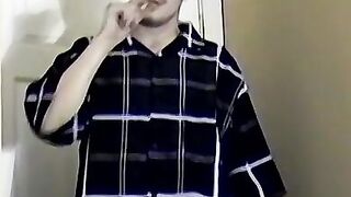 Young straight amateur jerks off solo after and interview