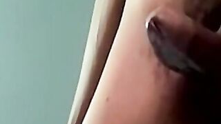 Throbbing cock bottom gets warm and sticky facial after BJ