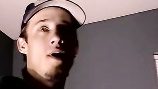Handsome amateur jerking off his thick cock in kinky solo Hoe 2
