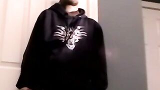 Handsome amateur jerking off his thick cock in kinky solo Hoe 2