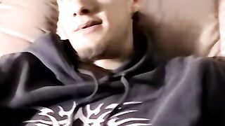 Handsome amateur jerking off his thick cock in kinky solo Hoe 2
