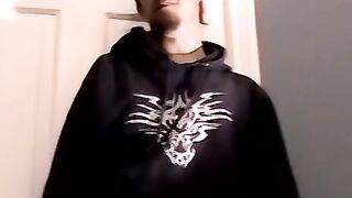Handsome amateur jerking off his thick cock in kinky solo Hoe 2