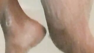 Fat amateur guy blows hairy cock and receives a big load