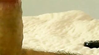 Fat amateur guy blows hairy cock and receives a big load