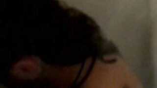 Fat amateur guy blows hairy cock and receives a big load