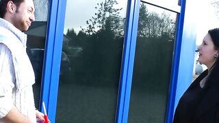 Chubby German goddess pays the man with sex