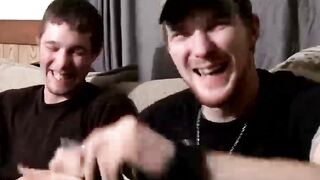 Ty and his buddy get naked and start stroking their cocks