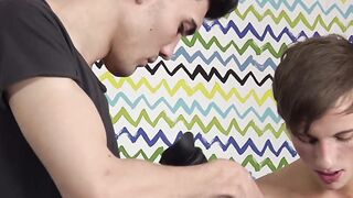 Big throbbing cock twink Casper Ellis anal drilled hardcore