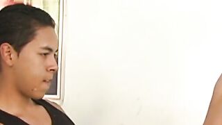 Latino twink butt munched and pounded raw until cumshot