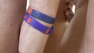 For a gangbang, UK GILF invites her curvaceous girlfriends