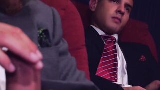 Horny suited stud Bastian Karim fucked hardcore bareback