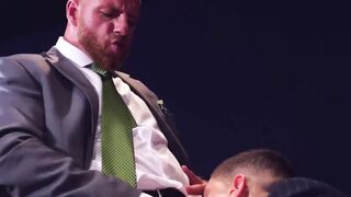 Horny suited stud Bastian Karim fucked hardcore bareback