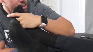 Handsome Nathan L felt good and lustful in a passionate feet sucking with hunky Dan E