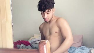 Handsome Henry Lynes indulge jerking off with his big dick savoring every stroke