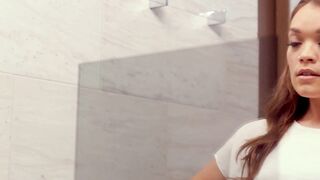 Hottie wifey Katie Kush takes a long dick into her tight vagina from her husbands boss so he can got a promotion
