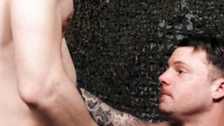 Military studs Jason Windsor and Tyler James does different type of drilling
