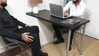 Handsome Tony S lets his feet get sucked and worshiped by dominant Rikk