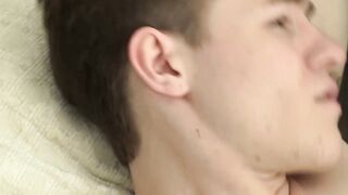 Sexy twink penetrated his stepbrother ass hole after playing