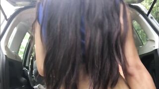 Hot Asian shemale Venus Lux fucks a tight ass hiker outdoor