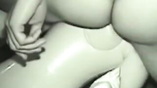 Cute amateur guy jerking off big dick and fucking sex doll