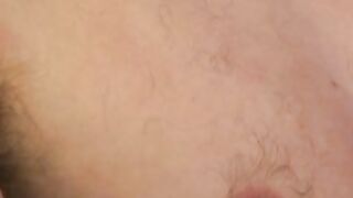 Amateur shows off his hairy cock in an interview and jerks